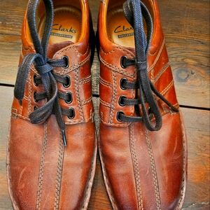 CLARKS MENS LACE‎ UP LEATHER SHOES